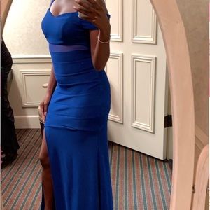 Beautiful fitted, royal blue formal dress